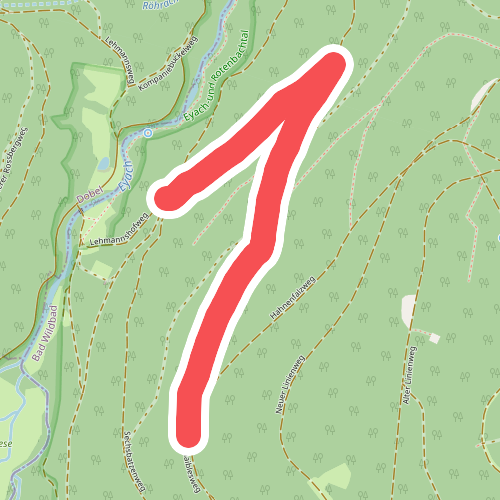 Eyachtalweg - Linienhang