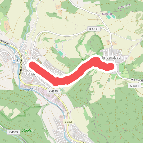 Mindersbach Mindersbacher Tal - Ebhausen Bei der Kirche