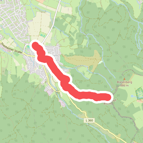 blaues Dreieck Thanheim - Heiligenkopf