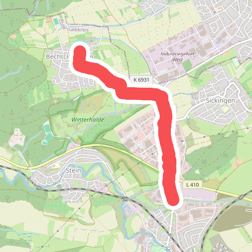 blaues Minus Hechingen - Bechtoldsweiler