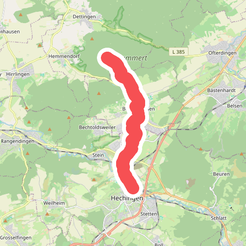 blaues Minus Pelagiustanne Bodelshausen -  Hechingen Bhf