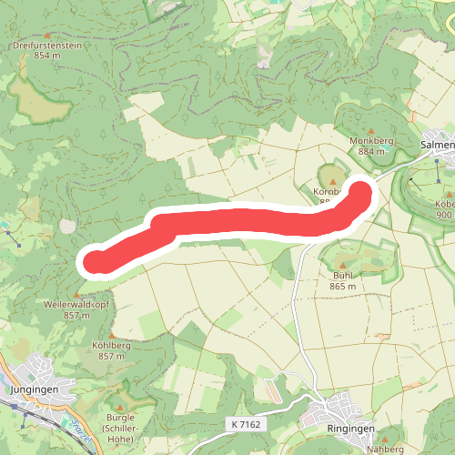 Nebenweg - Kornbühl - Heufeld - Hirschkopf