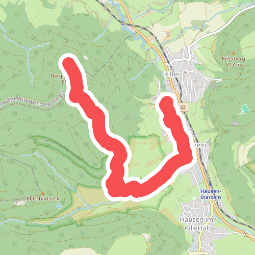 Zugangsweg Killer - Starzeln - Hoher Berg (Himberg) - HW1