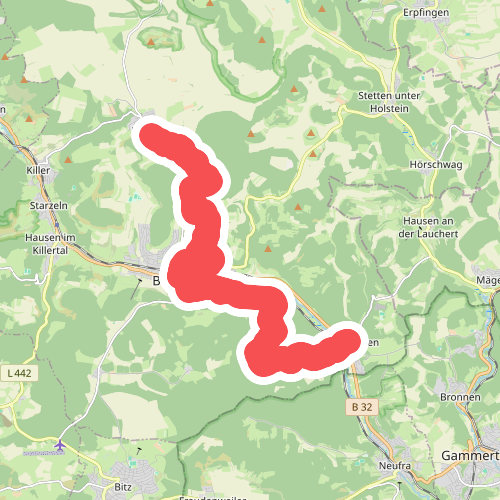 Zugangsweg Ringingen - Burladingen - Hauptstraße Gauselfingen