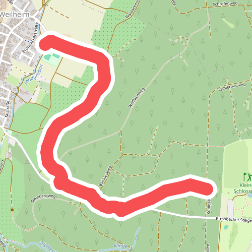 blauer Punkt Weilheim - Kreßbach