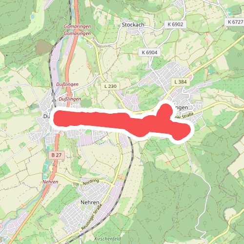 blaues Dreieck Gomaringen - Dußlingen