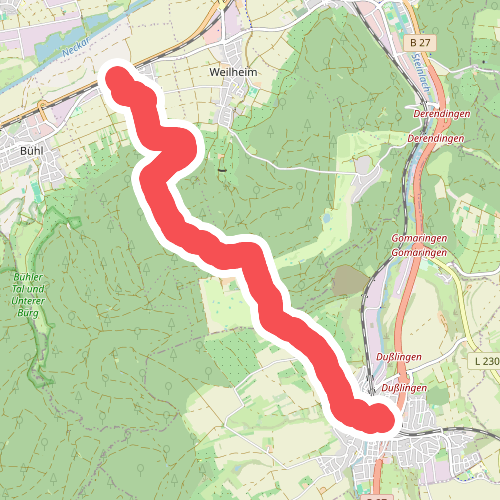 blaues Minus Kilchberg - Dusslingen