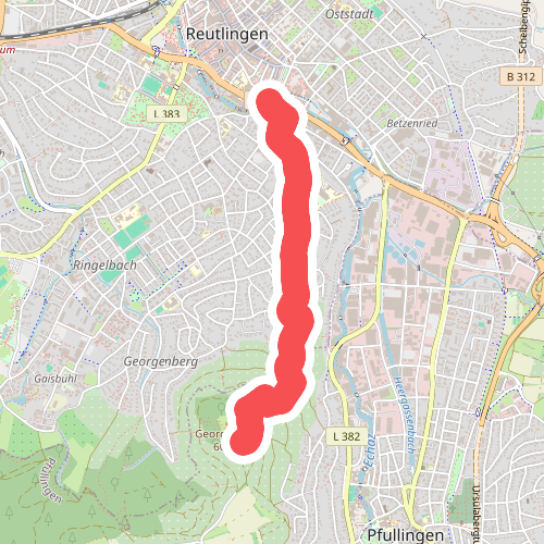 Äußerer Zugangsweg Reutlingen Georgenberg