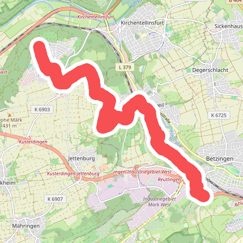 blaue Raute Kusterdingen - Wannweil - Betzingen