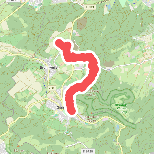 blaues Dreieck, Gönningen - Käpfle - HW5 Alteburg