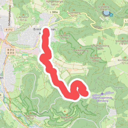 Äußerer Zugangsweg Eningen - Übersberg