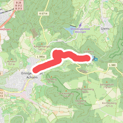 blaue Gabel Eningen Gutenberg Speicherbecken