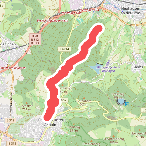 blaues Dreieck Metzingen - Eningen