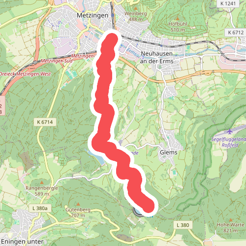 blaues Dreieck Metzingen - Stausee - Grasberg - St. Johann