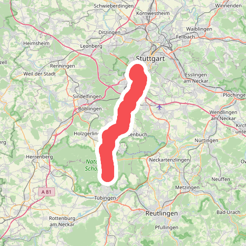 Blauer Balken, Bebenhausen - Oberaichen