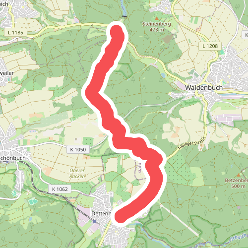 Blauer Punkt Dettenhausen - Bei der Rauhmühle