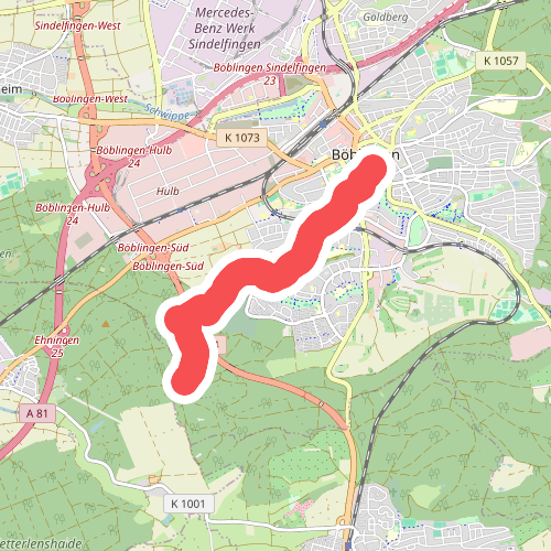 blauer Punkt Böblingen - Mauren