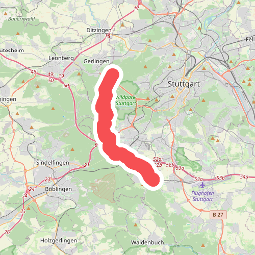 Nebenlinie des SAV (rotes Kreuz)