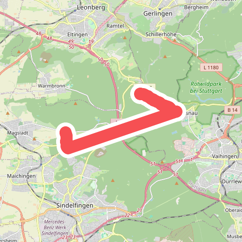 SAV blaues Hufeisen: Glemsrin - Büsnau Sonnenweg