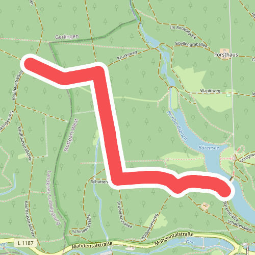 blauer Punkt Bärensee - Glemstal