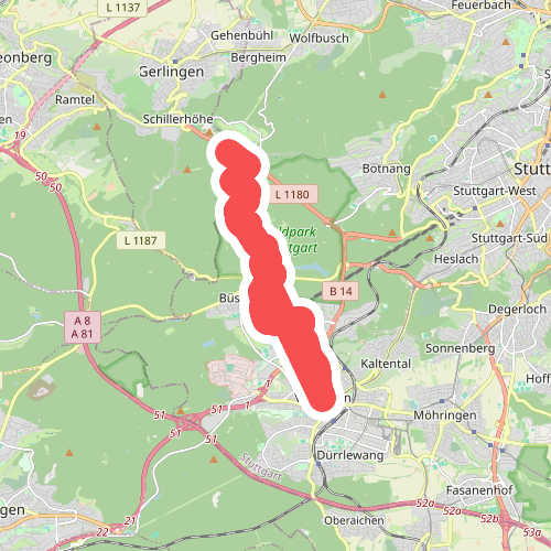 roter Punkt Solitude - Vaihingen