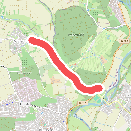 blauer Strich Mittelstadt Dörnach