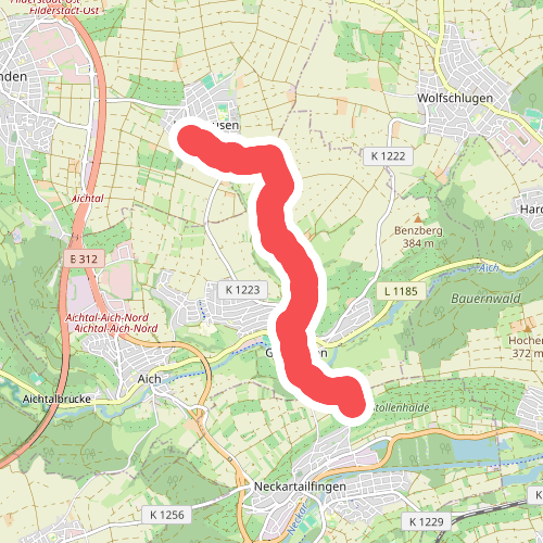 blauer Punkt Harthausen - Grötzingen