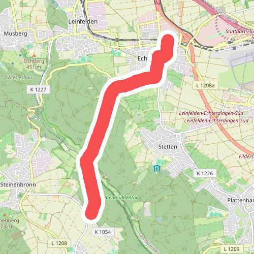 blaues Minus Echterdingen - Waldenbuch