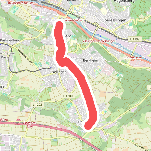 Nebenlinie des SAV (rotes Plus)