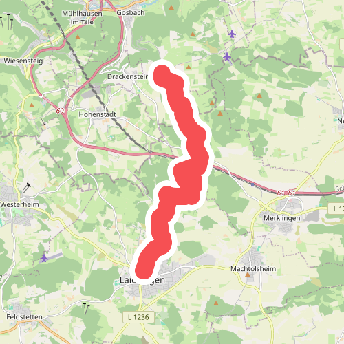 Innerer Zugangsweg des SAV (gelbes Dreieck)