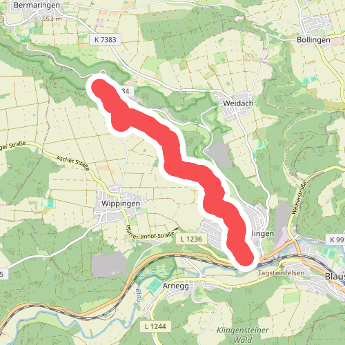 rote Raute Herrlingen - Lauterhalde Nord