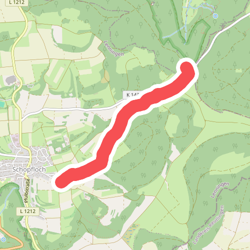 Schopfloch (Wanderparkplatz Berg) - Bahnhöfle