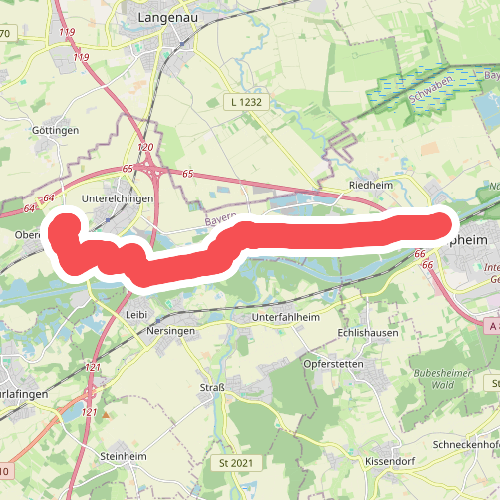 blaues Dreieck Leipheim - Oberelchingen