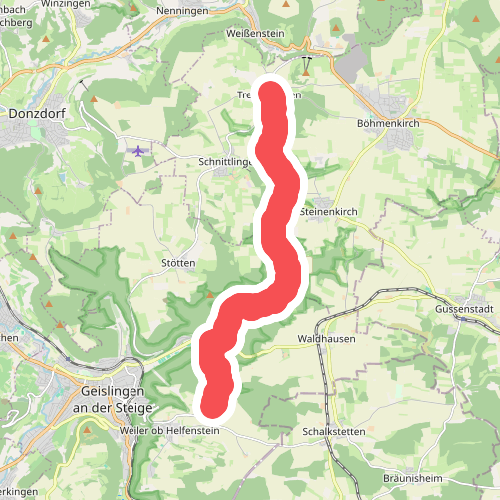 Treffelhausen - Eybach - Abzweig Lindenhof
