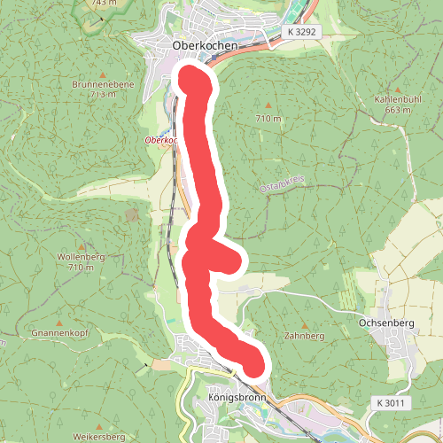 Zugangsweg zum HW1 Oberkochen-Königsbronn-Lauterburg