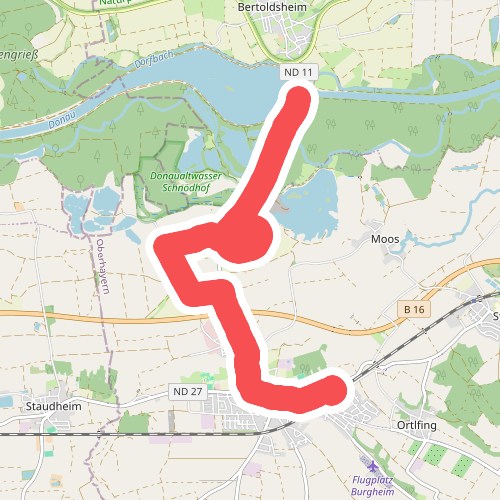 Urdonautalsteigzubringer Bahnhof Burgheim