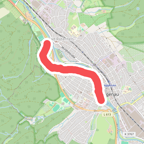 Bad Rotenfels Sportplatz - Gaggenau Evangelische Kirche