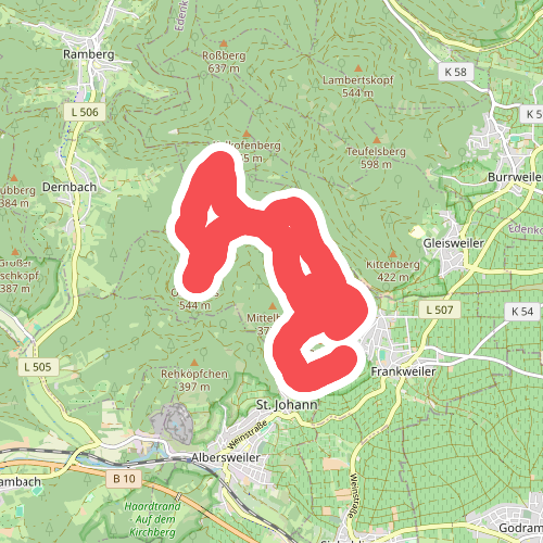 Frankweiler Rundwanderweg Nr. 3 - Bis zum Orensfels