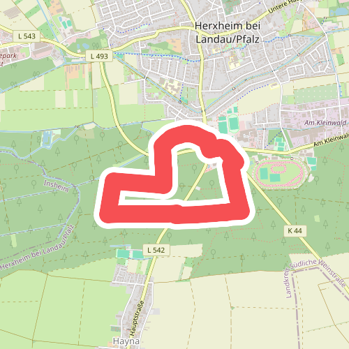 Blaues Rechteck - Rundwanderweg in Herxheim ab Waldkapelle