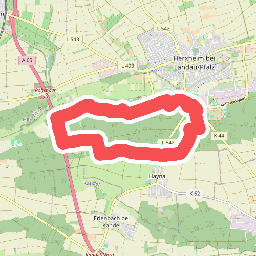 Gelbes Rechteck - Rundwanderweg in Herxheim ab Waldkapelle