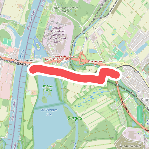 S-Bahnhaltestelle Maxau - Albhäusle