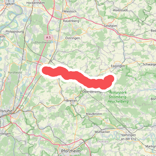 Odenwaldklub HW 50, Sickingenweg, Bruchsal - Ravensburg