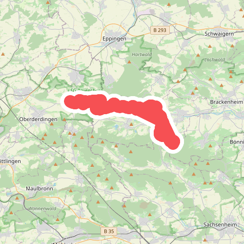 Roter Punkt, Kürnbach - Ruine Blankenhorn