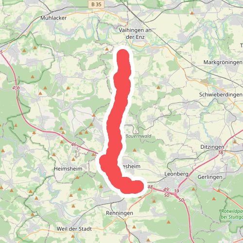 blaues Minus Aurich - Weissach - Silbertor