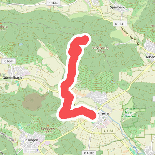 Blauer Punkt, Horrheim - Fleckenwald