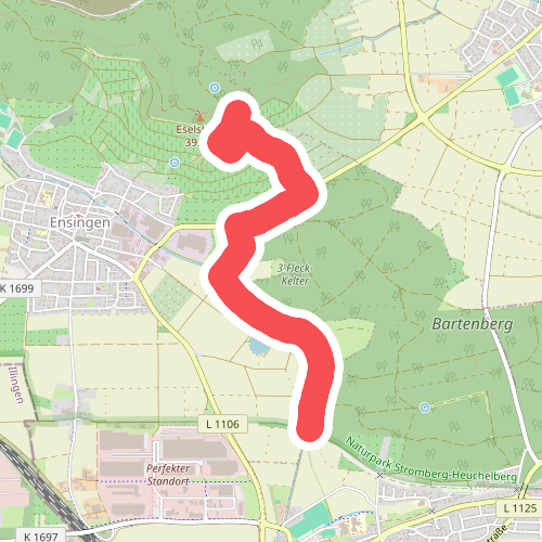 blaues Minus Ensinger See - Eselsberg