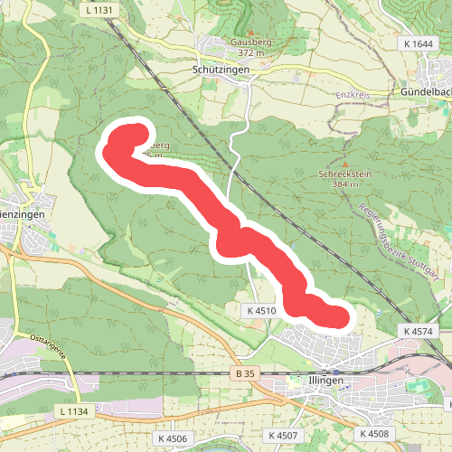 roter Punkt Illingen - Burgberg