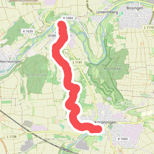 blaues Kreuz Unterriexingen - Markgröningen