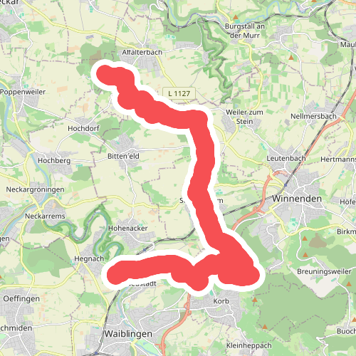 Querweg des SAV (roter Punkt)