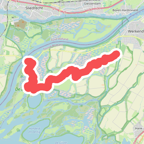 Steurgat - Veer Nieuwe Merwede · Waterliniepad etappe 20